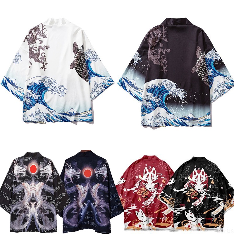 Women'S Fashion Kimono - Płaszcz kimono w stylu chińskim Harajuku