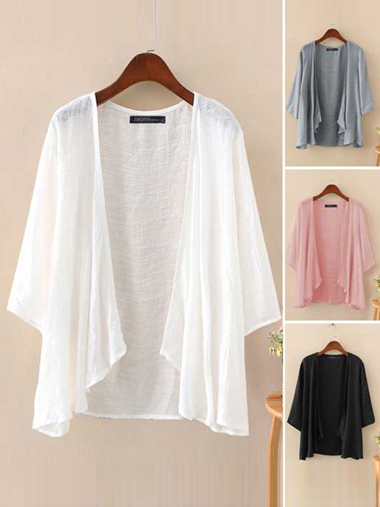 Women'S Fashion Kimono - Moda jednolite kardigany damska letnia bluzka