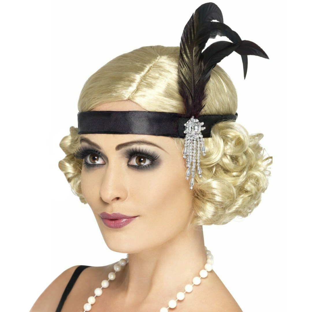 Women'S Fashion In The 1920S - Damska opaska z piórami Charleston stroik