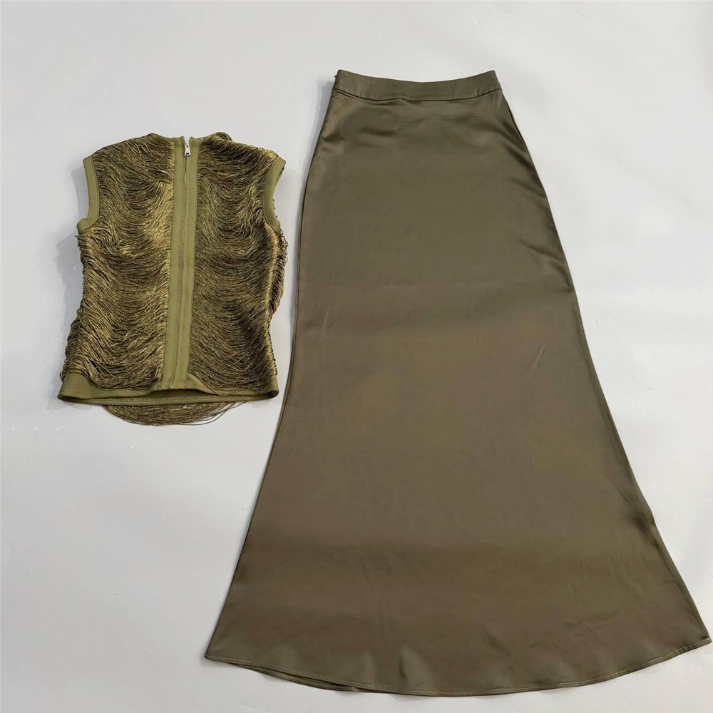 Maxi Dress Boho - Luksusowy dwuczęściowy zestaw: sukienka maxi z