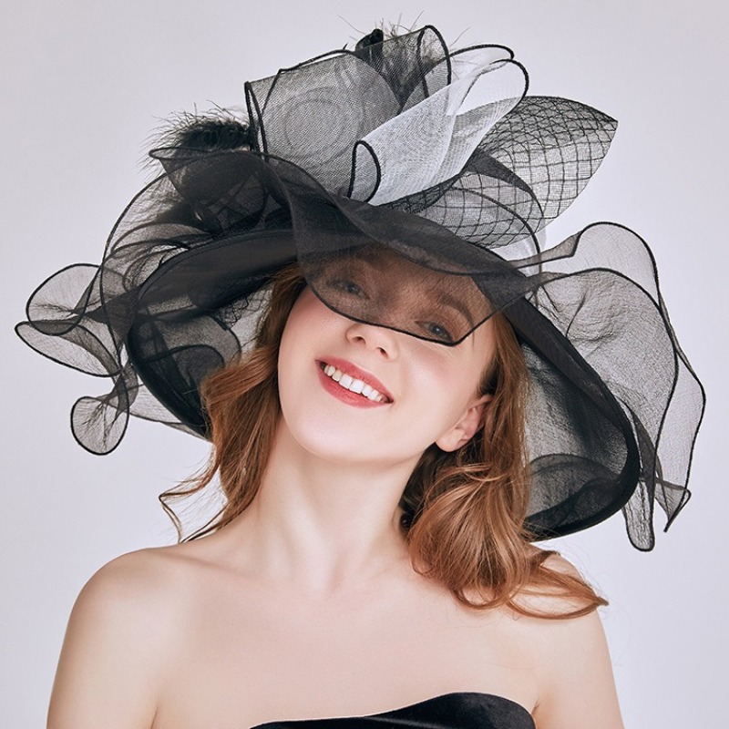 Women'S Fashion Kentucky Derby - Kapelusze fascynatory z kwiatami dla kobiet,