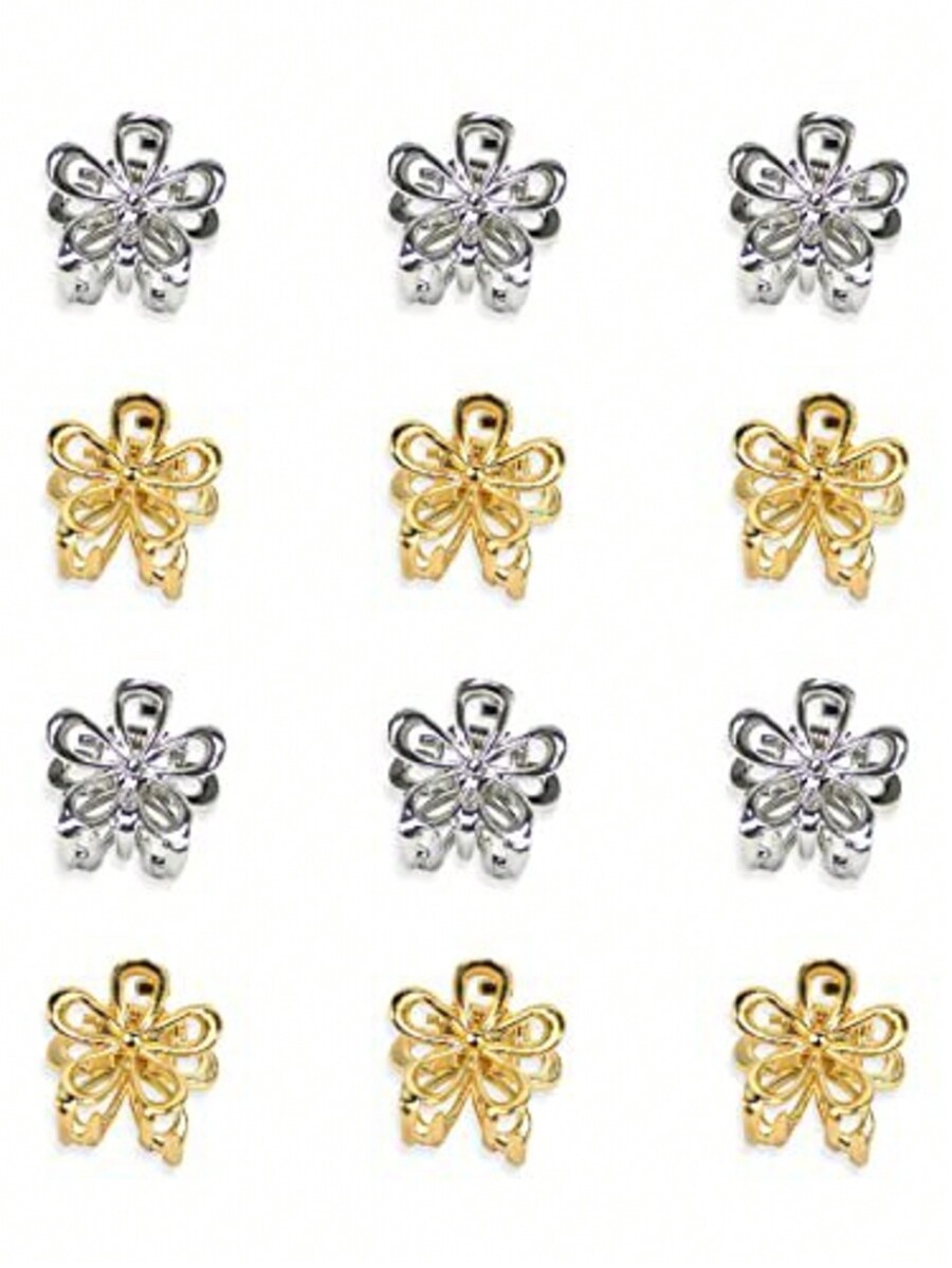 Women'S Fashion Petite - 12 szt./4 szt. metalowych małych sponek