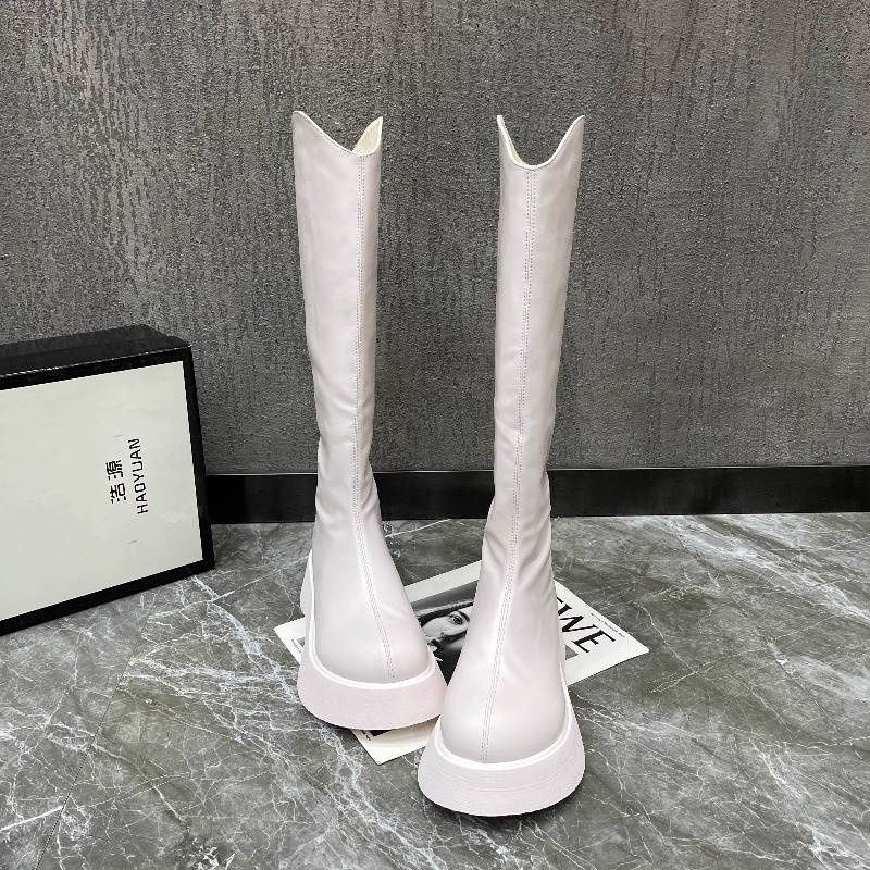 Women'S Fashion Boots 2025 - Damskie Nowe Proste Botki na Platformie