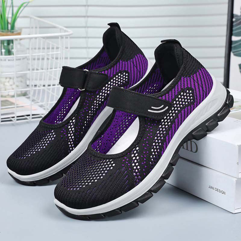 Women'S Fashion Velcro Sneakers - Letnie damskie oddychające sportowe buty z