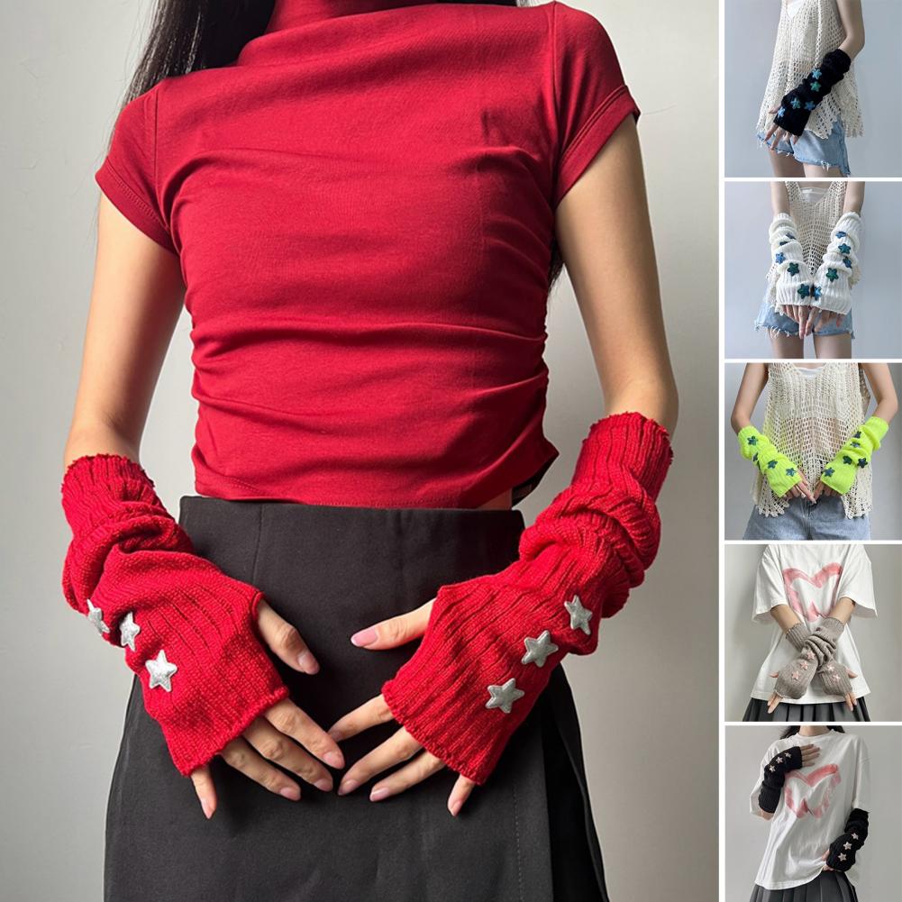 Women Fashion Gloves - Damskie jesienno-zimowe ciepłe rękawiczki bez palców