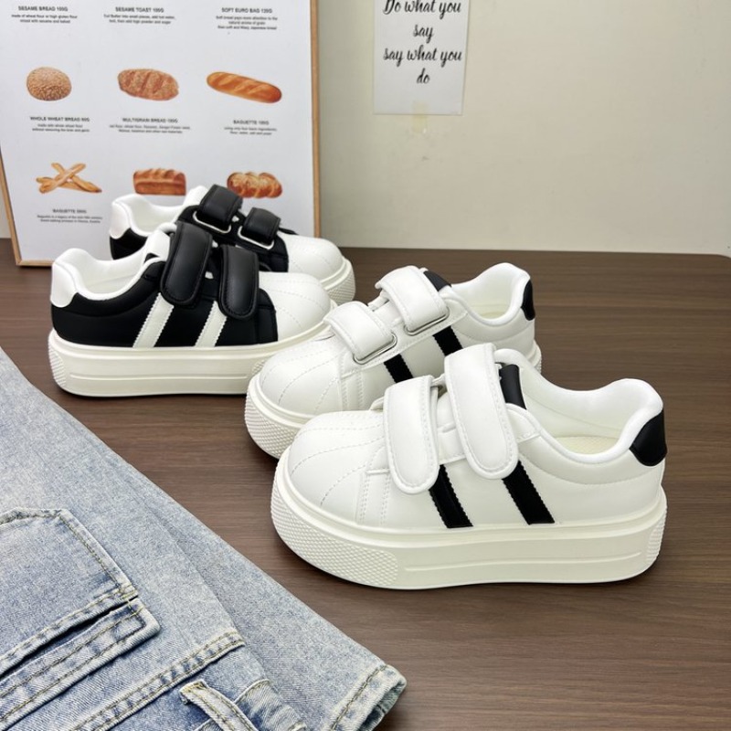 Women'S Fashion Velcro Sneakers - Damskie sneakersy na platformie z paskami,