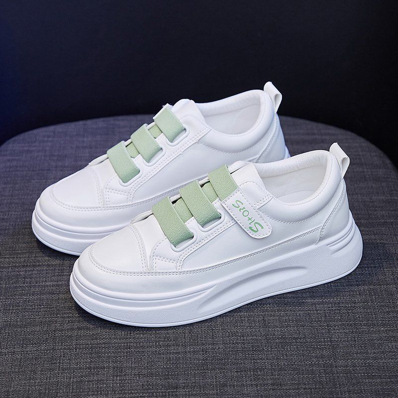 Women'S Fashion Velcro Sneakers - Wysokie Białe Sneakersy Damskie 2025 Wiosna