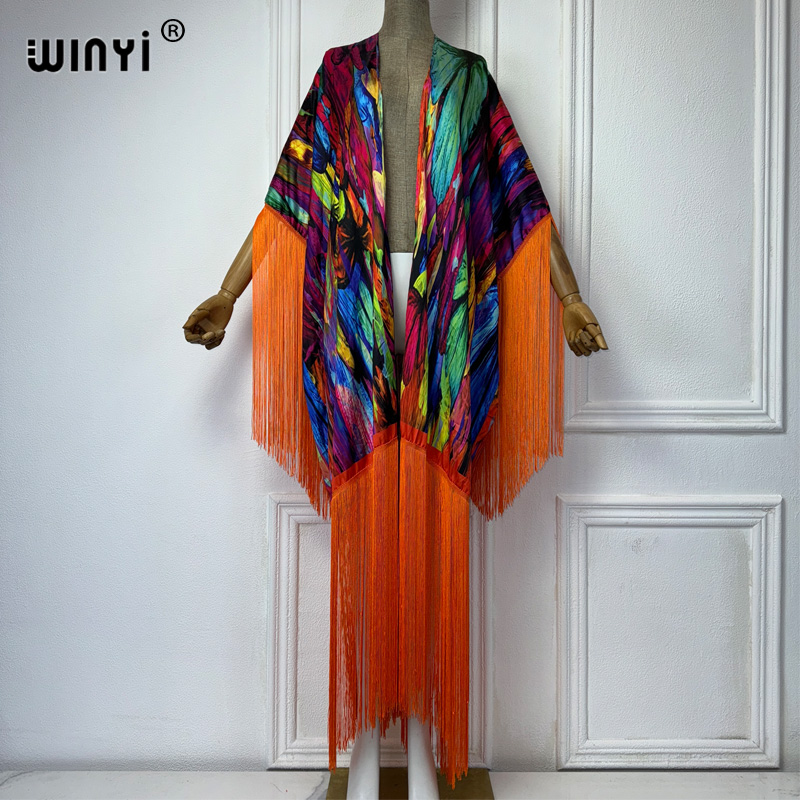 Women'S Fashion Kimono - WINYI kimono okrycia plażowe boho drukuj