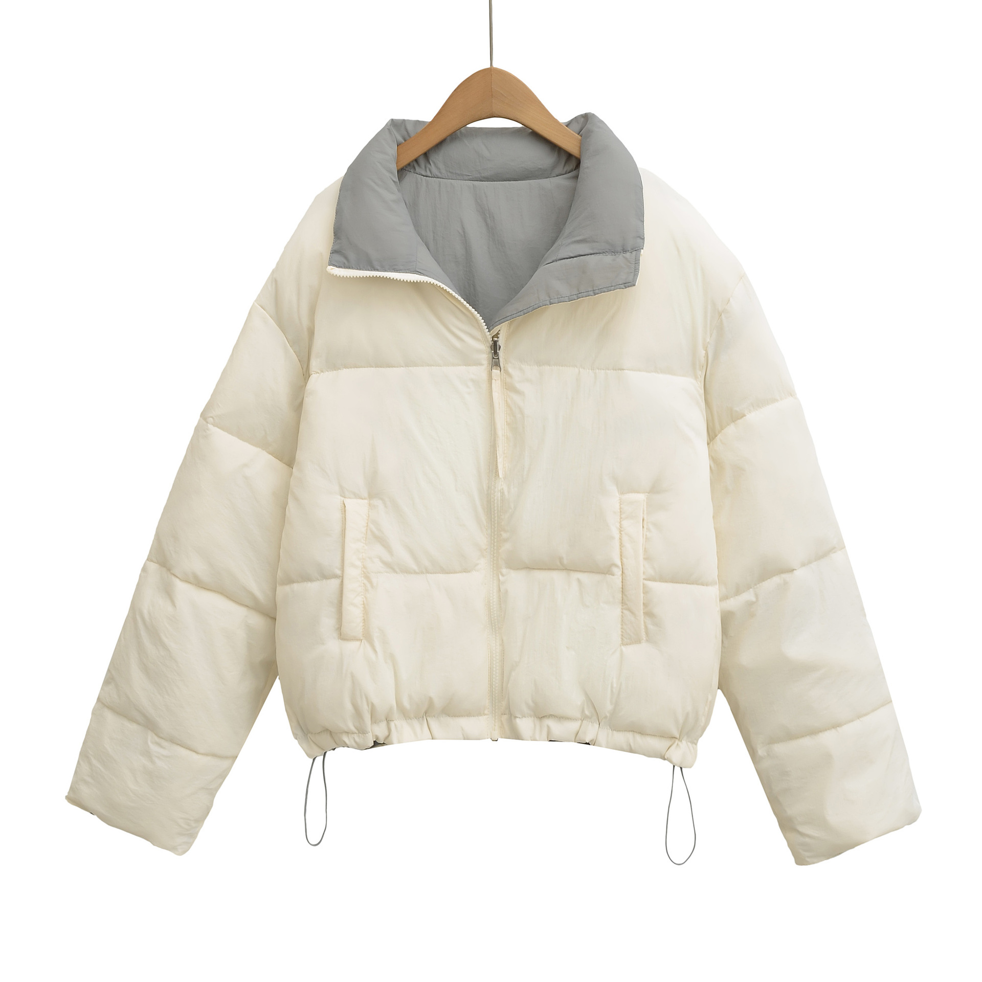 Women'S Fashion Petite - Nowa krótka kurtka bawełniana dla niskich
