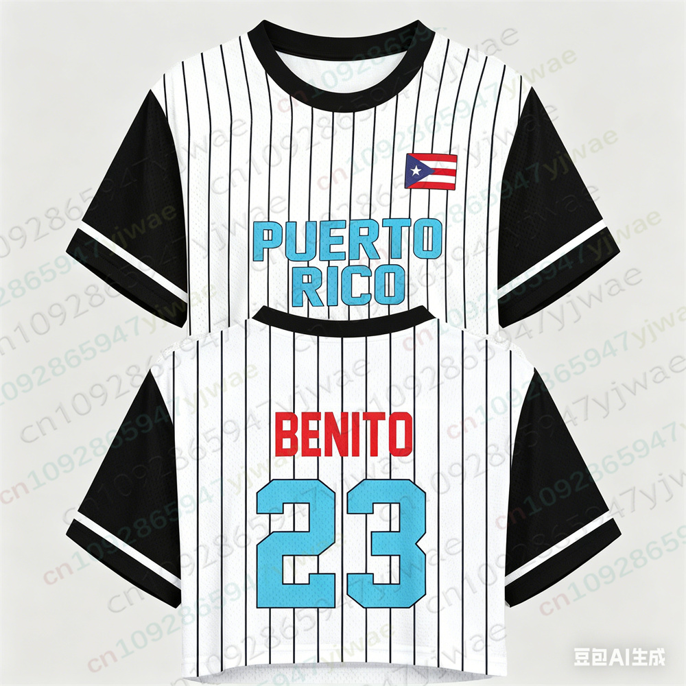 Koszulka Crop Top Puerto Rico, – Women'S Fashion Rugby Shirt recenzja i cena
