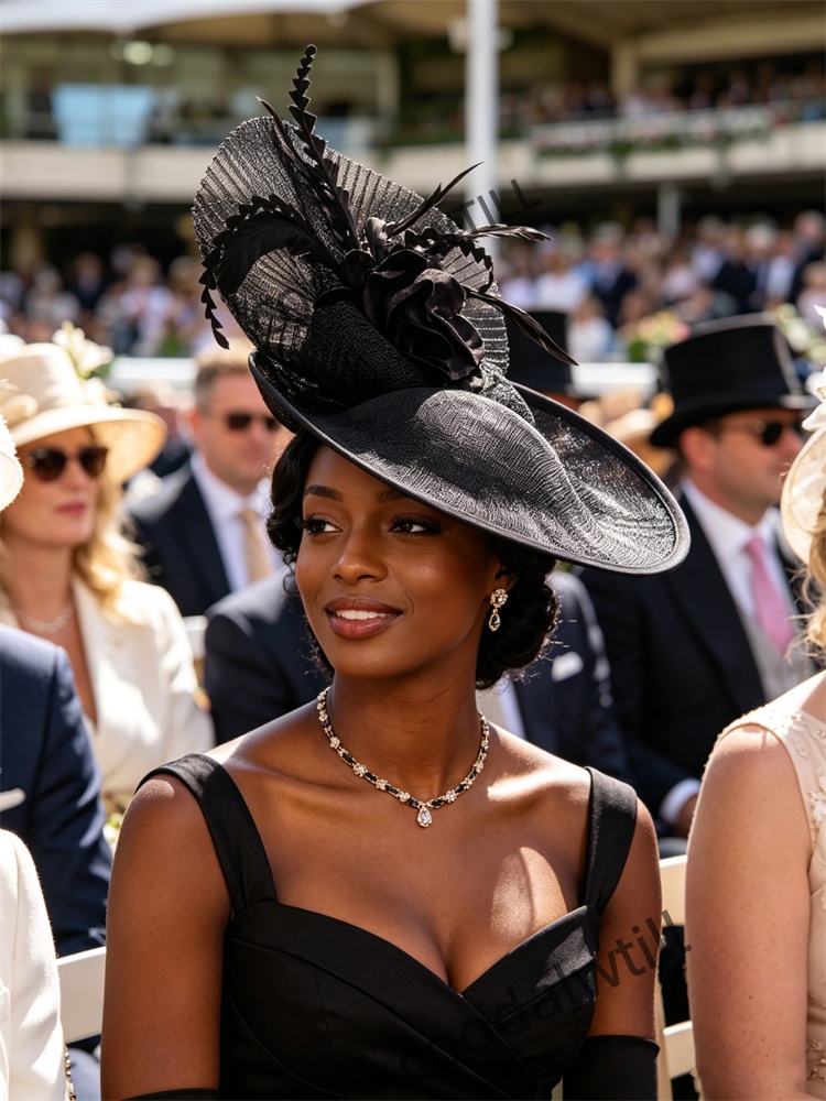 Czerwona siateczkowa ozdoba na – Women'S Fashion Kentucky Derby recenzja i cena