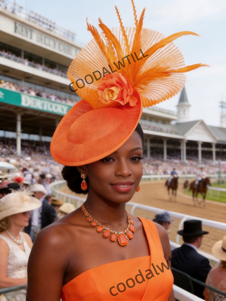Czerwona siateczkowa ozdoba na – Women'S Fashion Kentucky Derby recenzja i cena