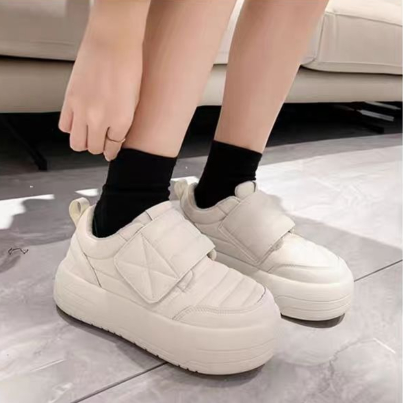Miękkie Białe Sneakersy w Styl – Women'S Fashion Velcro Sneakers recenzja i cena