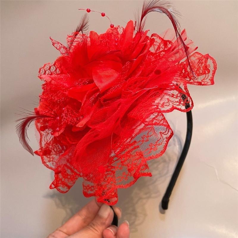 A52E Lace Flower Hair Hoop for – Women'S Fashion In The 1920S recenzja i cena