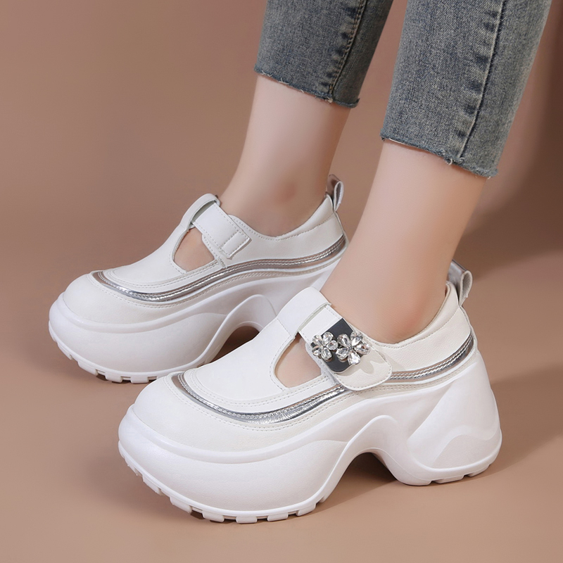Modne brokatowe buty codzienne – Women'S Fashion Velcro Sneakers recenzja i cena