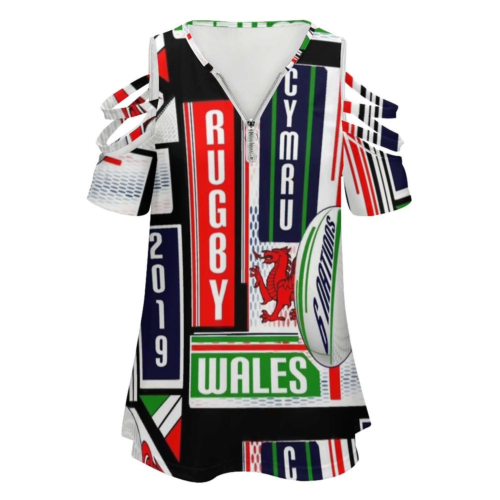 Cymru Welsh Wales Rugby Team D – Women'S Fashion Rugby Shirt recenzja i cena