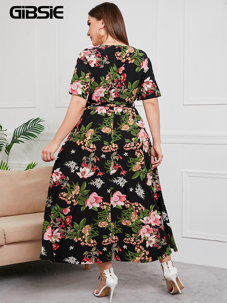 GIBSIE Plus rozmiar V Neck kwi – Maxi Dress Boho recenzja i cena