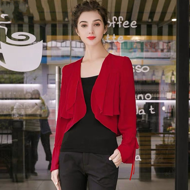 Damski płaszcz z falbankami na – Women'S Fashion Kimono recenzja i cena