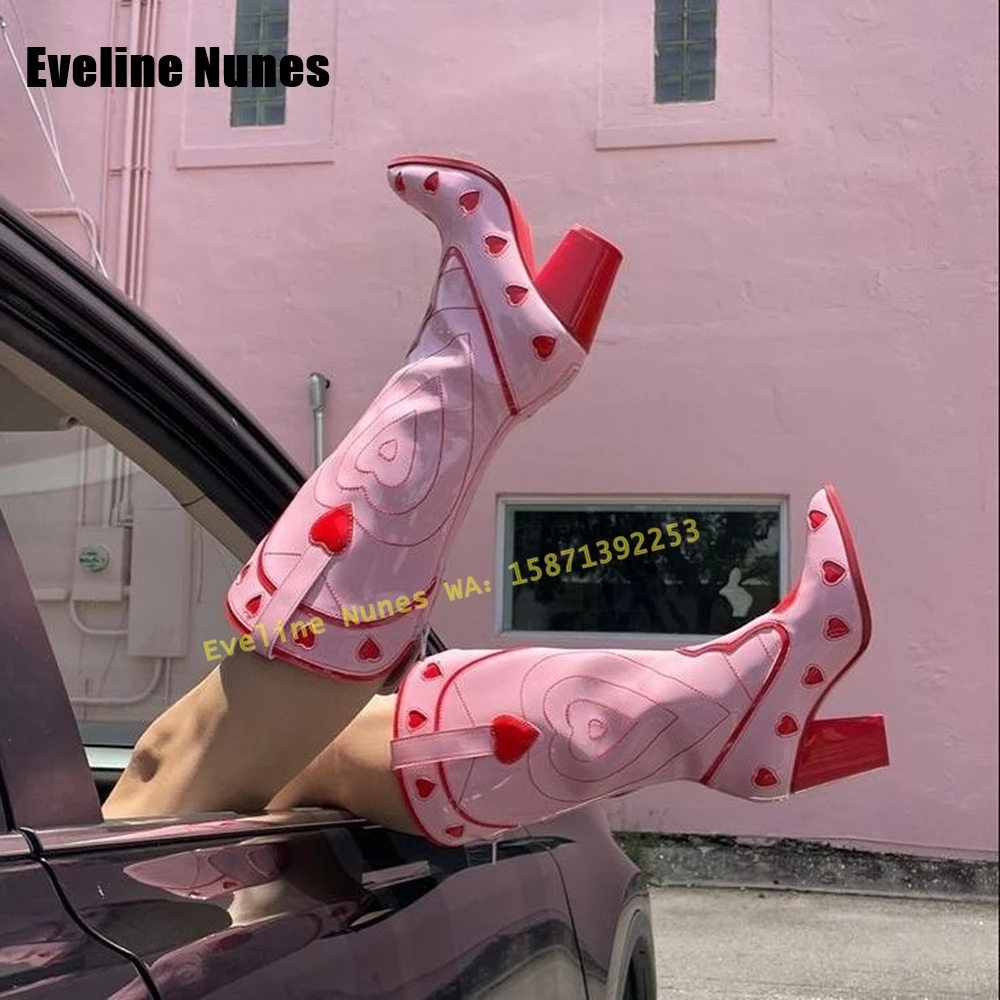 Pink Heart Space Cowgirl Boots – Women'S Fashion Boots 2025 recenzja i cena