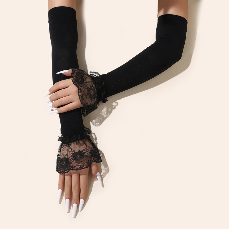 Modne długie koronkowe rękawy  – Women Fashion Gloves recenzja i cena