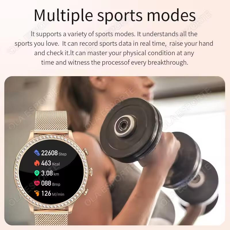 Elegancki damski smartwatch z  – Women Fashion Zone recenzja i cena